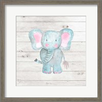 Framed 'Watercolor Elephant' border=