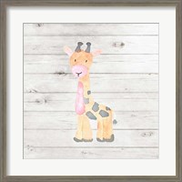 Framed 'Watercolor Giraffe' border=