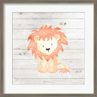 Framed 'Watercolor Lion' border=