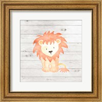 Framed 'Watercolor Lion' border=