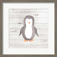 Framed 'Watercolor Penguin' border=