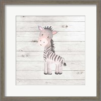 Framed Watercolor Zebra