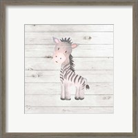 Framed 'Watercolor Zebra' border=