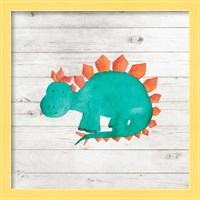 Framed 'Water Color Dino II' border=