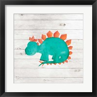 Framed 'Water Color Dino II' border=