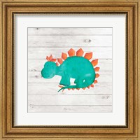 Framed 'Water Color Dino II' border=