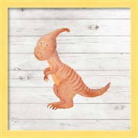 Framed 'Water Color Dino III' border=