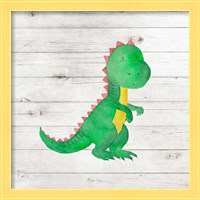 Framed 'Water Color Dino IV' border=