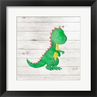 Framed 'Water Color Dino IV' border=