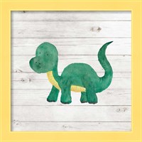 Framed 'Water Color Dino VI' border=