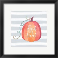 Framed 'Trick or Treat Pumpkin' border=