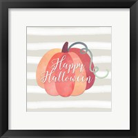 Framed 'Happy Halloween Pumpkin' border=