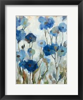 Abstracted Floral in Blue III Framed Print