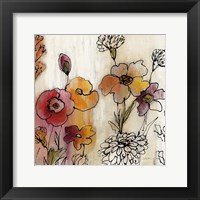 Framed Contemporary Botanical Cream III