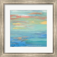 Framed 'Sunset Beach I Bright' border=