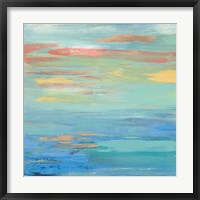 Framed 'Sunset Beach I Bright' border=