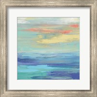 Framed 'Sunset Beach II Bright' border=