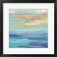 Framed 'Sunset Beach II Bright' border=