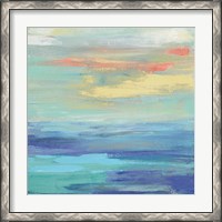 Framed 'Sunset Beach II Bright' border=