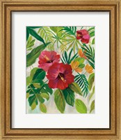 Framed 'Tropical Jewels I' border=