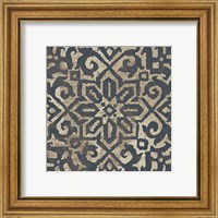 Framed 'Amadora with Brown Square IX' border=