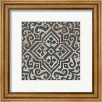 Framed 'Amadora with Brown Square III' border=