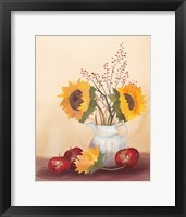 Watercolor Harvest Sunflower II Framed Print