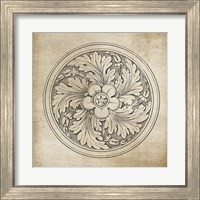 Framed 'Rosette II Neutral' border=