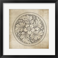 Framed 'Rosette II Neutral' border=