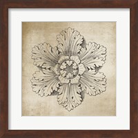 Framed 'Rosette V Neutral' border=