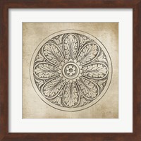 Framed Rosette VIII Neutral