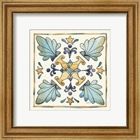 Framed 'Coastal Breeze Tile III' border=