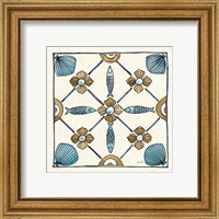 Framed 'Coastal Breeze Tile II' border=