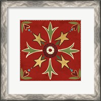 Framed 'Festive Tiles III' border=