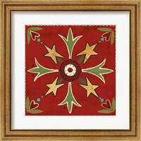 Framed 'Festive Tiles III' border=