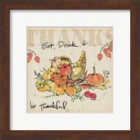 Framed 'Be Thankful III' border=