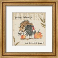 Framed 'Be Thankful II' border=