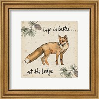 Framed 'Lodge Life V' border=