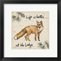 Framed 'Lodge Life V' border=