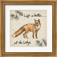 Framed 'Lodge Life V' border=