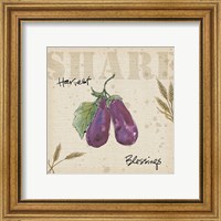 Framed 'Farmers Feast  Harvest III' border=