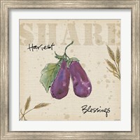 Framed 'Farmers Feast  Harvest III' border=