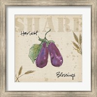 Framed 'Farmers Feast  Harvest III' border=