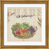 Framed 'Farmers Feast Harvest I' border=