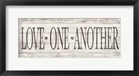 Framed Love One Another Wood Sign