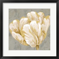 Floral Fresco Grey II Framed Print