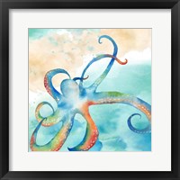 Framed 'Sea Splash Octopus' border=