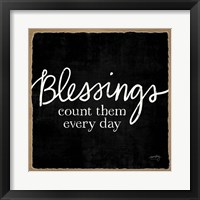 Framed 'Blessings of Home III (Blessings)' border=