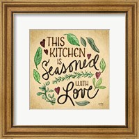 Framed 'Kitchen Memories I (Kitchen seasoned)' border=