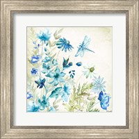 Framed 'Wildflowers and Butterflies Square I' border=